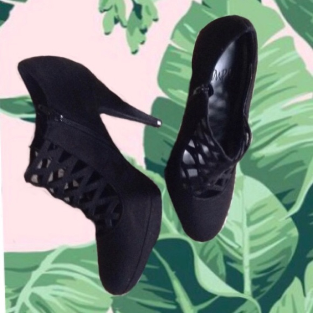 COPY - impo black HEELED BOOTIES